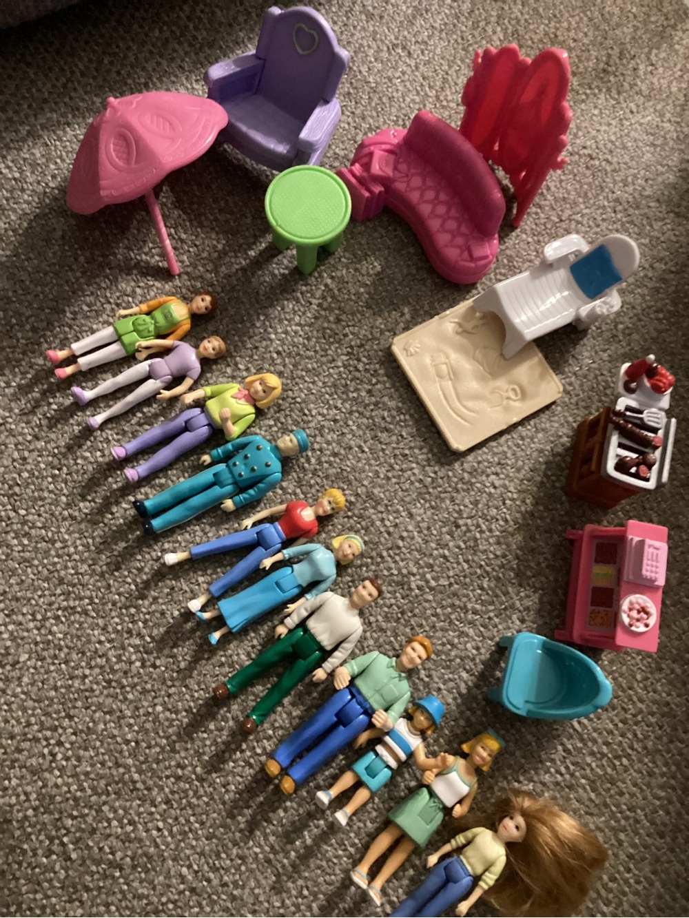Fisher Price Sweet Streets Lot including 11 people/various furniture